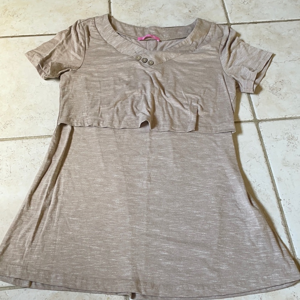 Brown nursing top